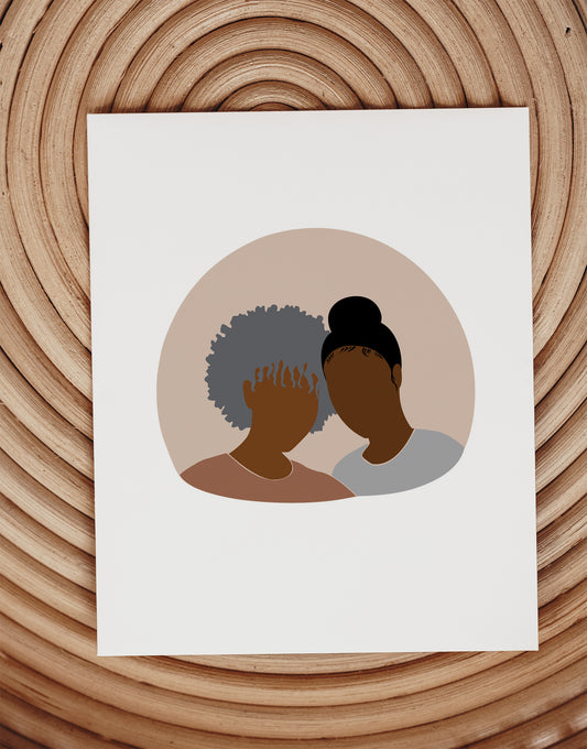 Mother's Day Card featuring BIPOC Mama | Designed by Hotdogs & Poodles